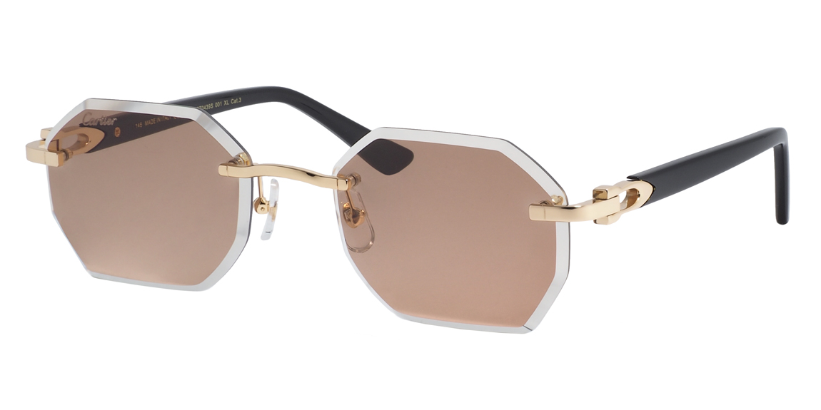 Cartier 0439s 001 Gold/Black/Brown FTH