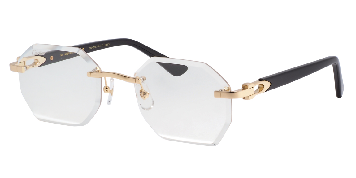 Cartier 0439s 001 Gold/Black/Brown FTH