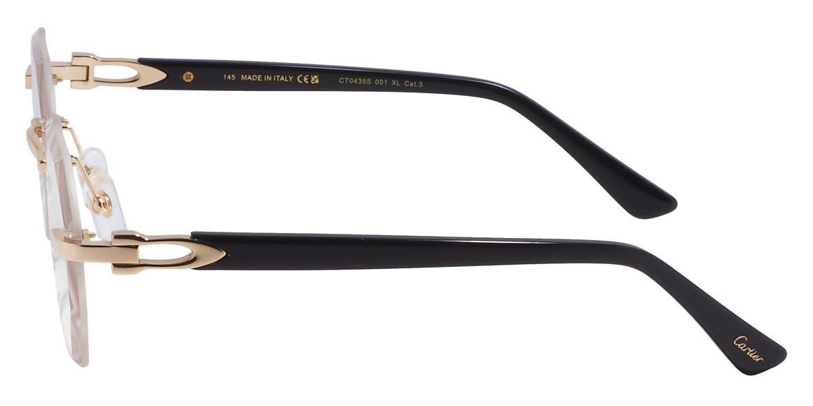 Cartier 0439s 001 Gold/Black/Brown FTH