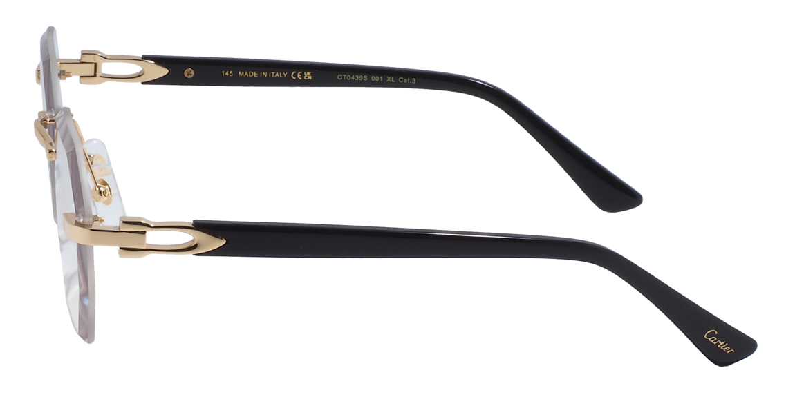 Cartier 0439s 001 Gold/Black/Grey FTH